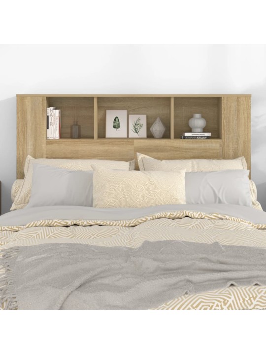 Čelo postele s úložným prostorem dub sonoma 140x18,5x104,5 cm