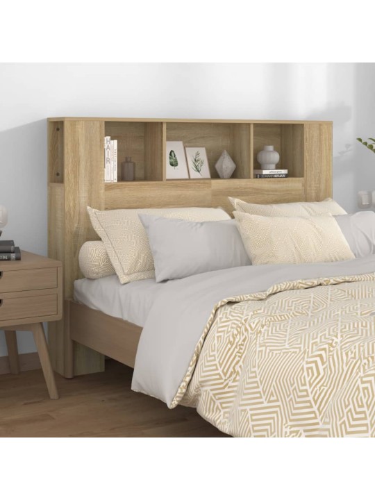 Čelo postele s úložným prostorem dub sonoma 140x18,5x104,5 cm