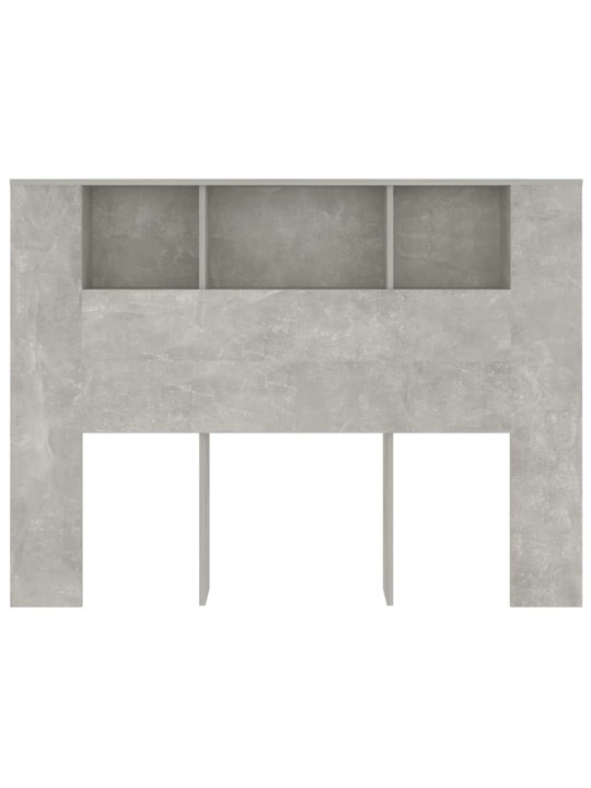 Čelo postele s úložným prostorem betonově šedé 140x18,5x104,5cm