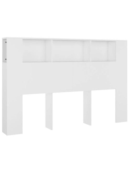 Čelo postele s úložným prostorem bílé 160 x 18,5 x 104,5 cm