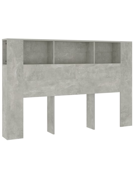 Čelo postele s úložným prostorem betonově šedé 160x18,5x104,5cm