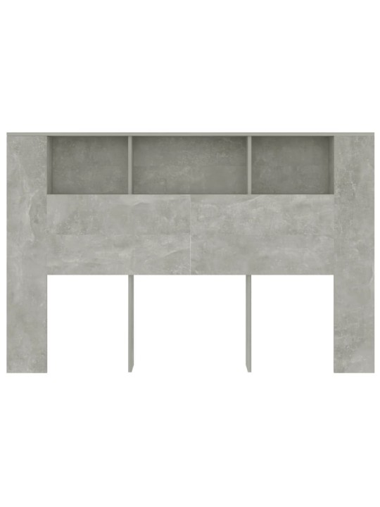Čelo postele s úložným prostorem betonově šedé 160x18,5x104,5cm