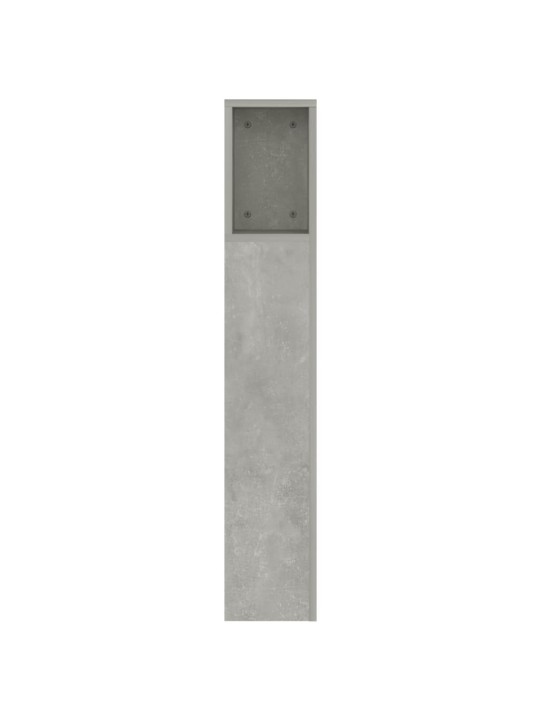 Čelo postele s úložným prostorem betonově šedé 160x18,5x104,5cm
