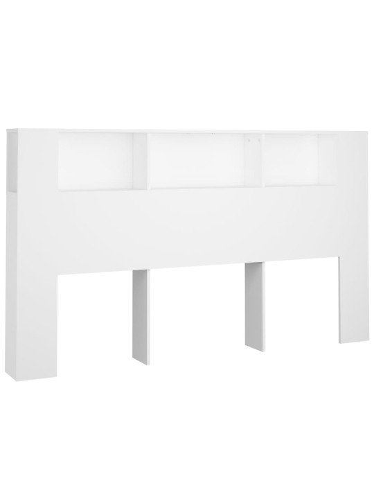 Čelo postele s úložným prostorem bílé 180 x 18,5 x 104,5 cm