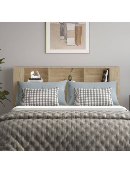 Čelo postele s úložným prostorem dub sonoma 180x18,5x104,5 cm