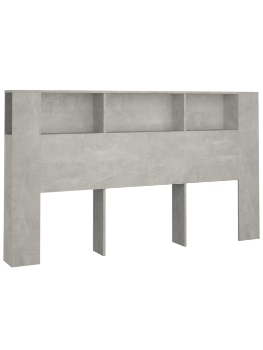 Čelo postele s úložným prostorem betonově šedé 180x18,5x104,5cm