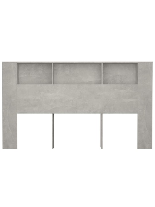 Čelo postele s úložným prostorem betonově šedé 180x18,5x104,5cm