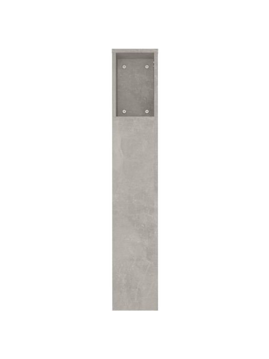 Čelo postele s úložným prostorem betonově šedé 180x18,5x104,5cm