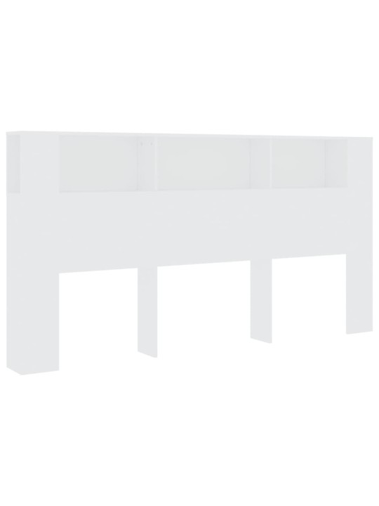 Čelo postele s úložným prostorem bílé 200 x 18,5 x 104,5 cm