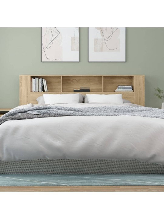 Čelo postele s úložným prostorem dub sonoma 200x18,5x104,5 cm