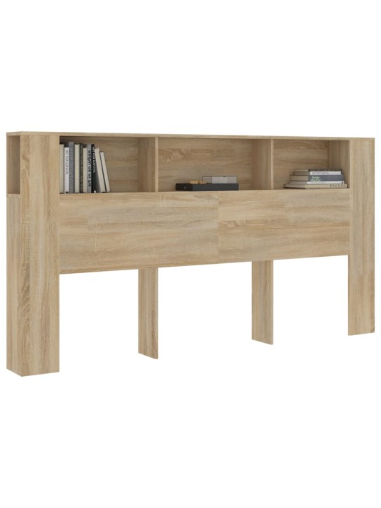 Čelo postele s úložným prostorem dub sonoma 200x18,5x104,5 cm