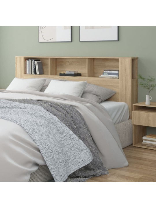 Čelo postele s úložným prostorem dub sonoma 200x18,5x104,5 cm