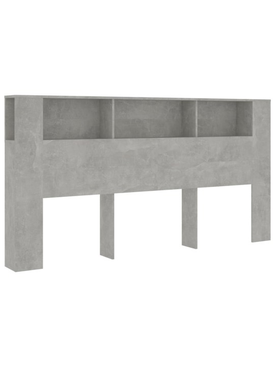 Čelo postele s úložným prostorem betonově šedé 200x18,5x104,5cm