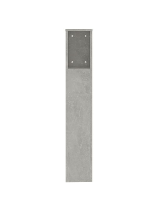 Čelo postele s úložným prostorem betonově šedé 200x18,5x104,5cm