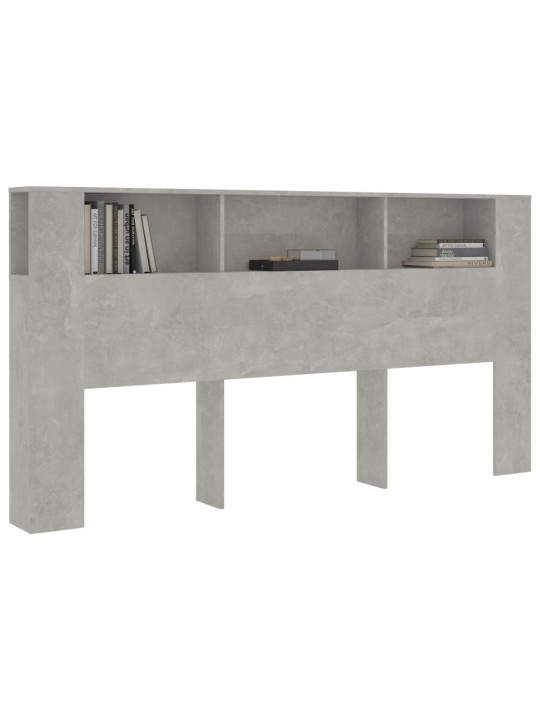 Čelo postele s úložným prostorem betonově šedé 200x18,5x104,5cm