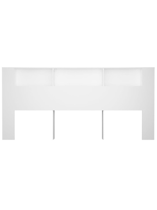 Čelo postele s úložným prostorem bílé 220 x 18,5 x 104,5 cm