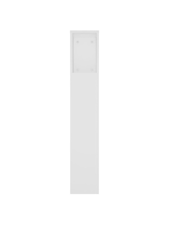 Čelo postele s úložným prostorem bílé 220 x 18,5 x 104,5 cm
