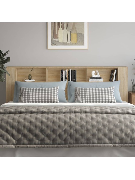 Čelo postele s úložným prostorem dub sonoma 220x18,5x104,5 cm