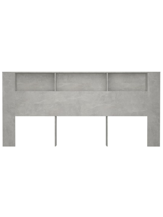 Čelo postele s úložným prostorem betonově šedé 220x18,5x104,5cm