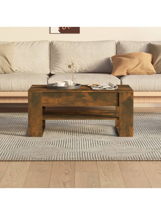 Konferenční stolek kouřový dub 102x55x45 cm kompozitní dřevo