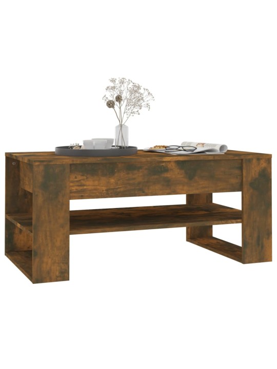 Konferenční stolek kouřový dub 102x55x45 cm kompozitní dřevo