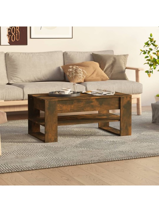 Konferenční stolek kouřový dub 102x55x45 cm kompozitní dřevo