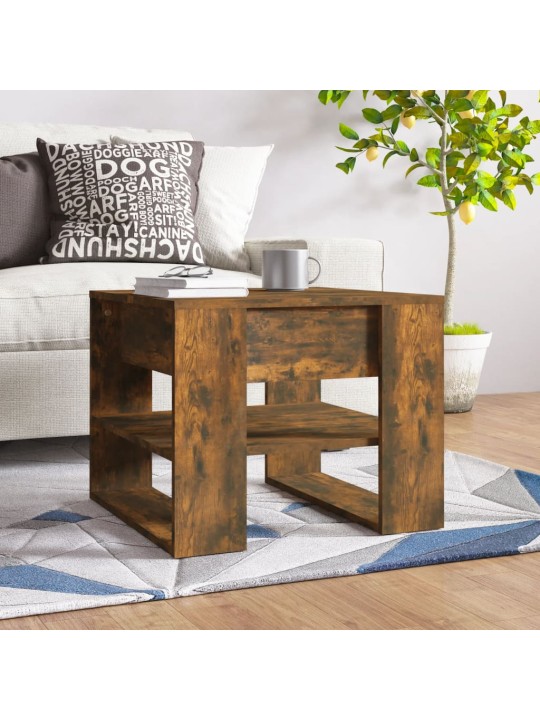 Konferenční stolek kouřový dub 55,5x55x45 cm kompozitní dřevo