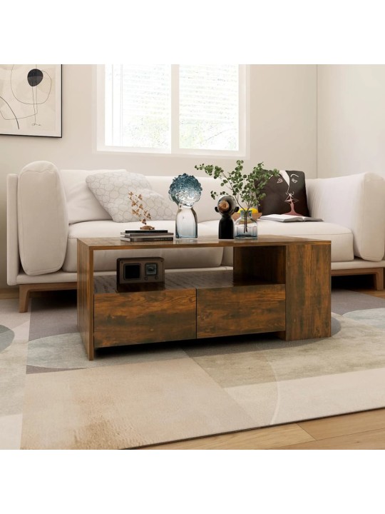 Konferenční stolek kouřový dub 102x55x42 cm kompozitní dřevo