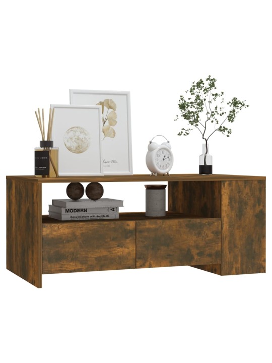 Konferenční stolek kouřový dub 102x55x42 cm kompozitní dřevo