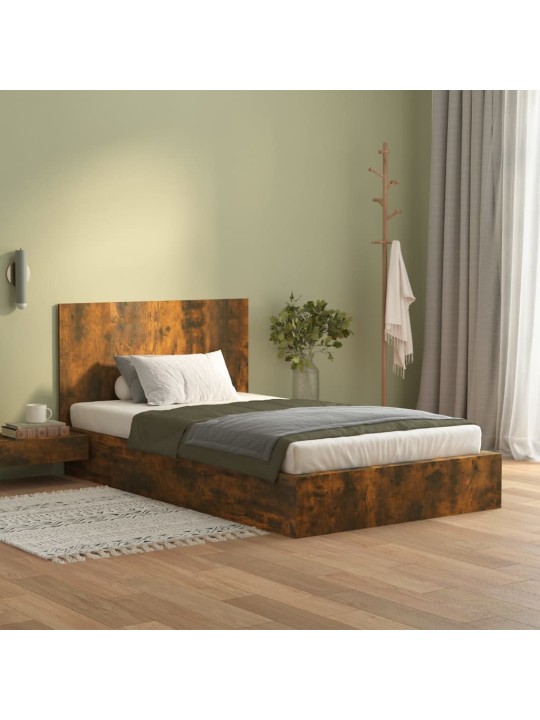 Čelo postele kouřový dub 120 x 1,5 x 80 cm kompozitní dřevo