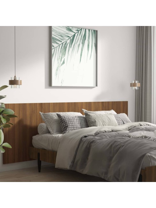 Nástěnné čelo postele hnědý dub 240x1,5x80 cm kompozitní dřevo