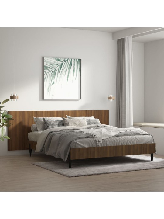 Nástěnné čelo postele hnědý dub 240x1,5x80 cm kompozitní dřevo