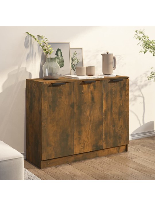 Příborník kouřový dub 90,5 x 30 x 70 cm kompozitní dřevo