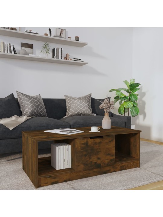 Konferenční stolek kouřový dub 102x50x36 cm kompozitní dřevo