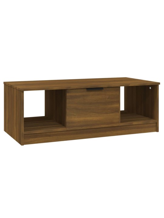Konferenční stolek hnědý dub 102x50x36 cm kompozitní dřevo