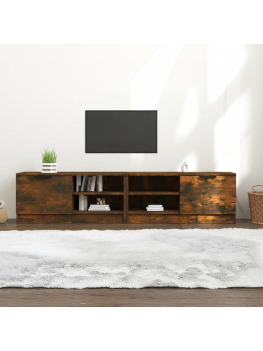 TV skříňky 2 ks kouřový dub 80 x 35 x 36,5 cm kompozitní dřevo