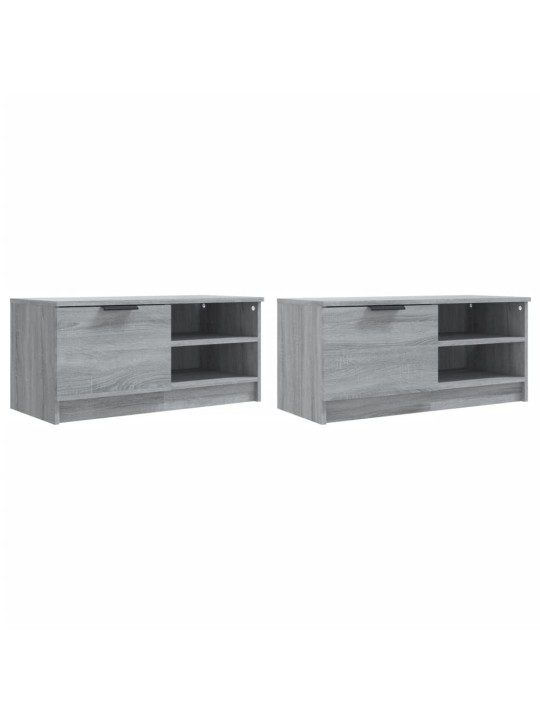 TV skříňky 2 ks šedé sonoma 80 x 35 x 36,5 cm kompozitní dřevo