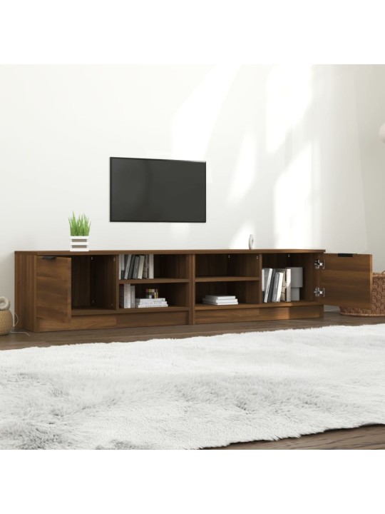 Tv skříňky 2 ks hnědý dub 80 x 35 x 36,5 cm kompozitní dřevo