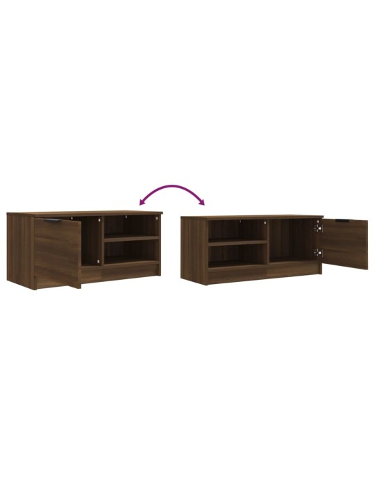 Tv skříňky 2 ks hnědý dub 80 x 35 x 36,5 cm kompozitní dřevo