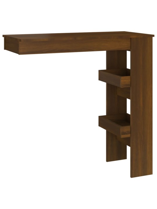 Nástěnný barový stolek hnědý dub 102 x 45 x 103,5 cm kompozit