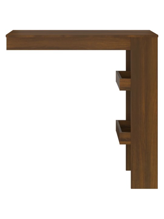 Nástěnný barový stolek hnědý dub 102 x 45 x 103,5 cm kompozit
