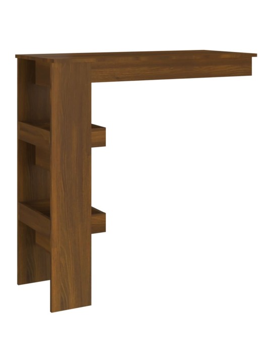 Nástěnný barový stolek hnědý dub 102 x 45 x 103,5 cm kompozit