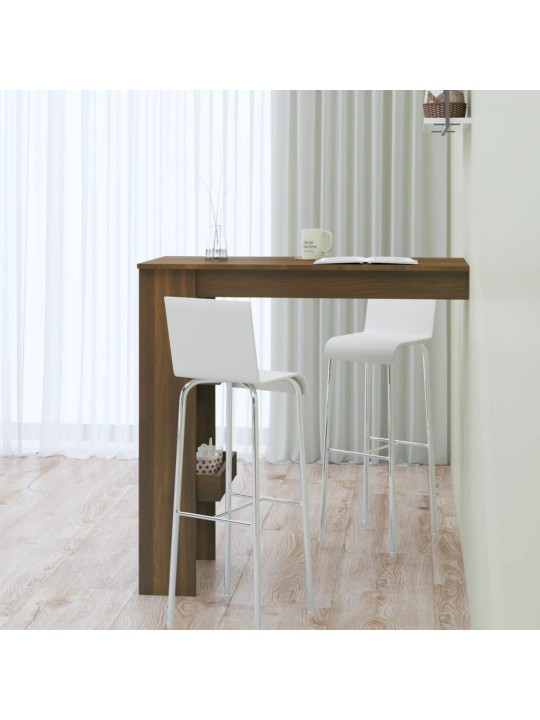 Nástěnný barový stolek hnědý dub 102 x 45 x 103,5 cm kompozit