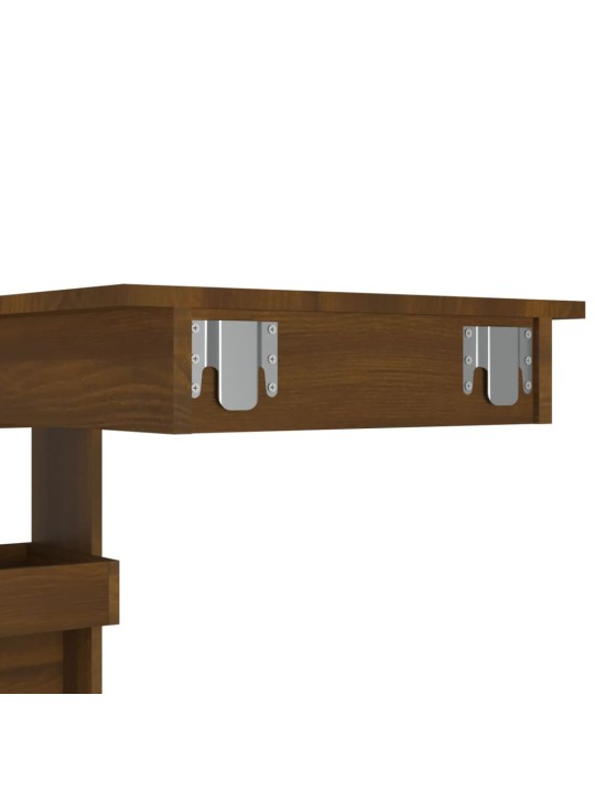 Nástěnný barový stolek hnědý dub 102 x 45 x 103,5 cm kompozit
