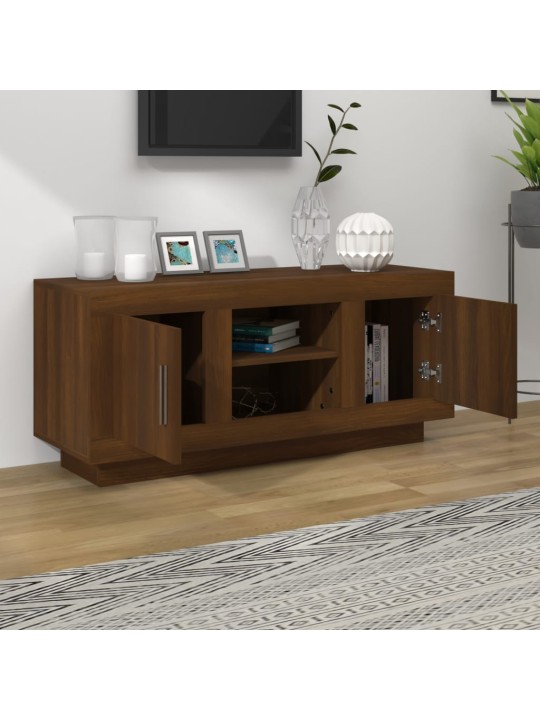 TV skříňka hnědý dub 102 x 35 x 45 cm kompozitní dřevo
