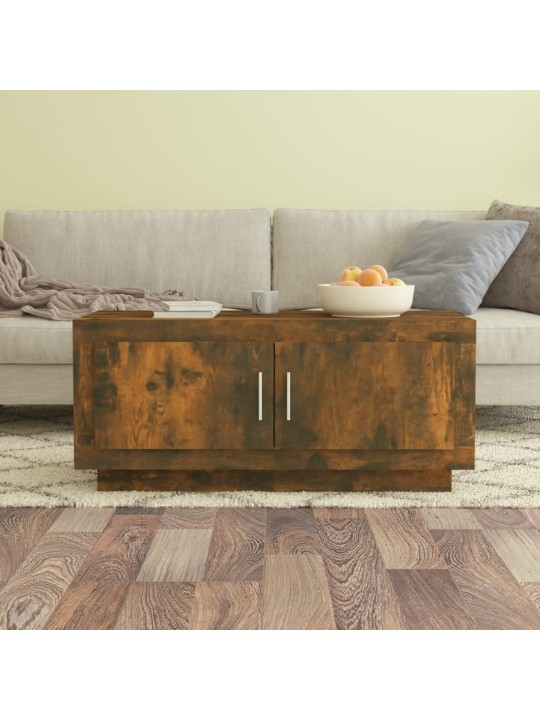 Konferenční stolek kouřový dub 102x50x45 cm kompozitní dřevo