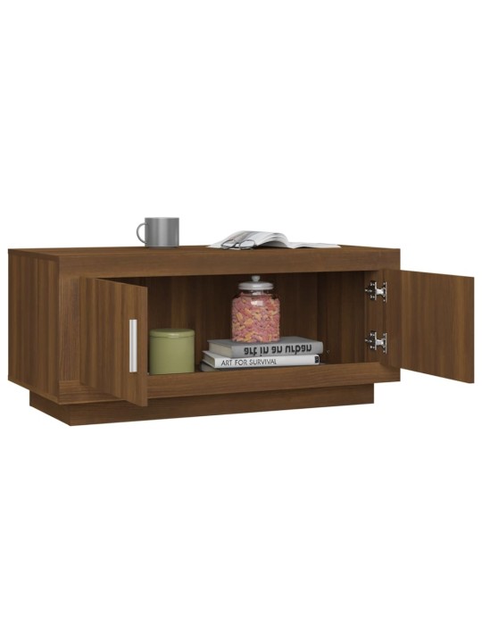 Konferenční stolek hnědý dub 102 x 50 x 45 cm kompozitní dřevo