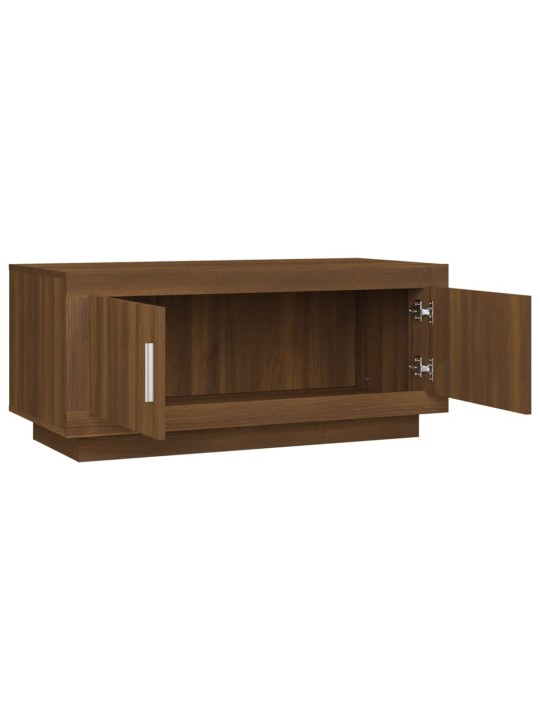 Konferenční stolek hnědý dub 102 x 50 x 45 cm kompozitní dřevo