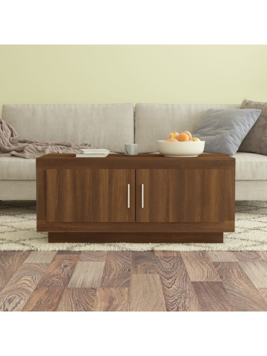 Konferenční stolek hnědý dub 102 x 50 x 45 cm kompozitní dřevo