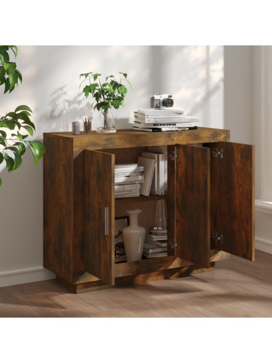 Příborník kouřový dub 92 x 35 x 75 cm kompozitní dřevo